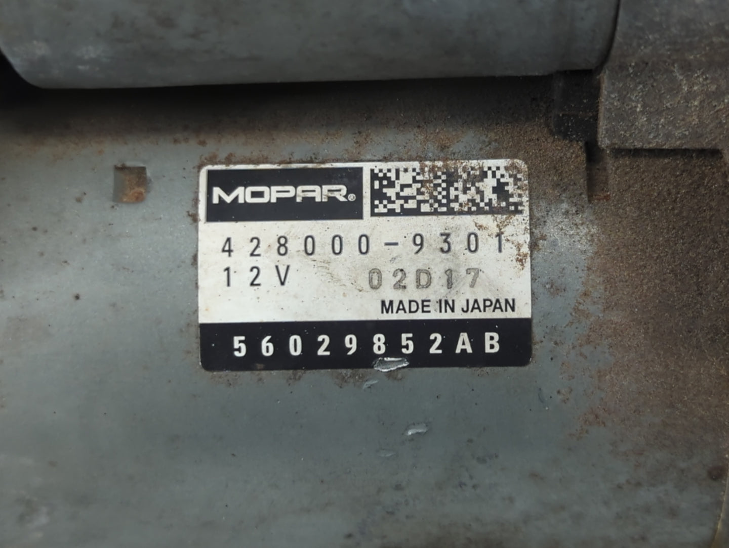 2020 Dodge Ram 1500 Car Starter Motor Solenoid OEM P/N:56029852AB 428000-9301 Fits OEM Used Auto Parts - Oemusedautoparts1.c