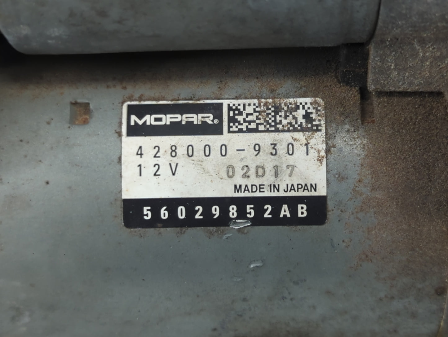 2020 Dodge Ram 1500 Car Starter Motor Solenoid OEM P/N:56029852AB 428000-9301 Fits OEM Used Auto Parts - Oemusedautoparts1.c