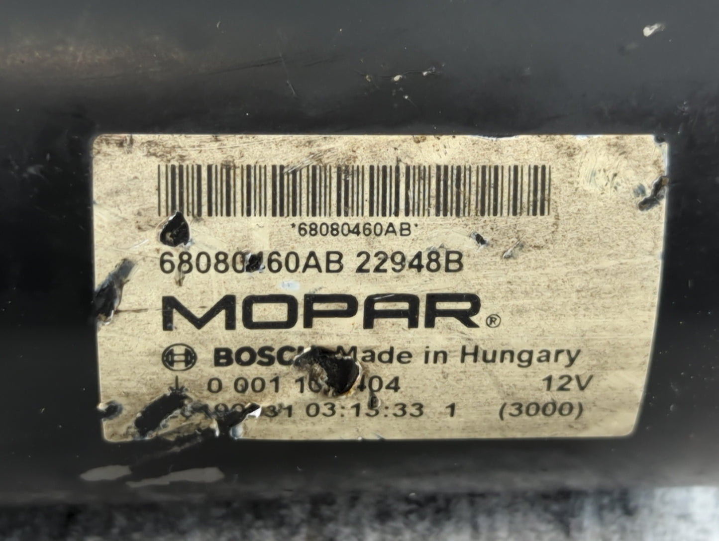 2020 Dodge Ram 1500 Car Starter Motor Solenoid OEM P/N:M000TC0371ZC FJ5T-11000-AA Fits Fits 2014 2015 2016 2017 2018 2021 20