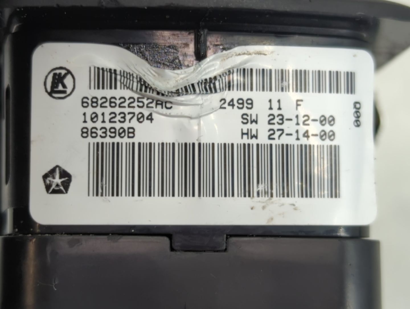 2020 Dodge Ram 1500 Master Power Window Switch Replacement Driver Side Left P/N:68262252AC Fits OEM Used Auto Parts - Oemuse