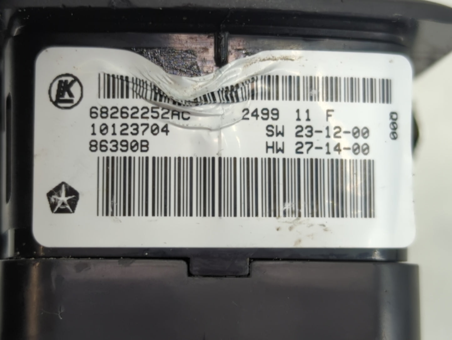 2020 Dodge Ram 1500 Master Power Window Switch Replacement Driver Side Left P/N:68262252AC Fits OEM Used Auto Parts - Oemuse