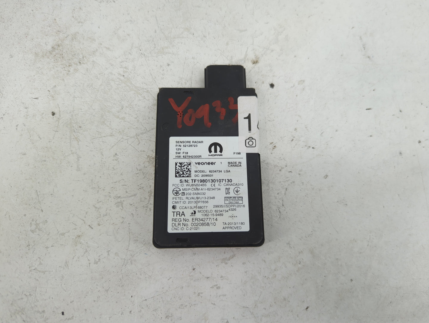 2020 Fiat 500 Back Up Sensor Backup Camera 1460295 - Oemusedautoparts1.com