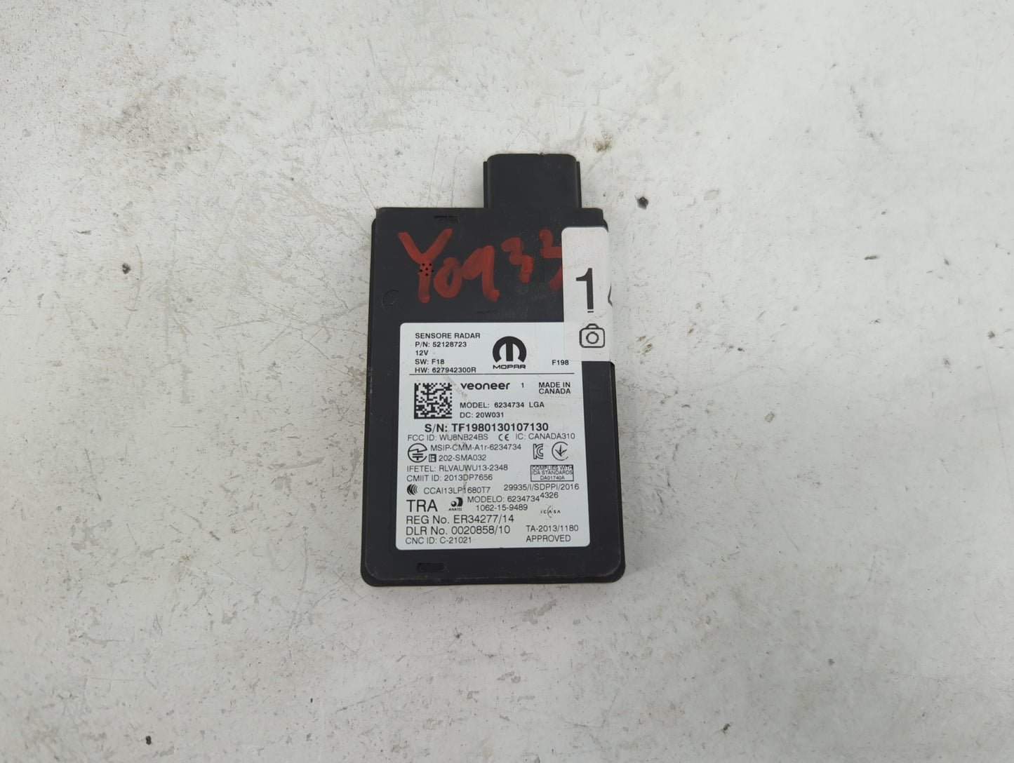 2020 Fiat 500 Back Up Sensor Backup Camera 1460295 - Oemusedautoparts1.com