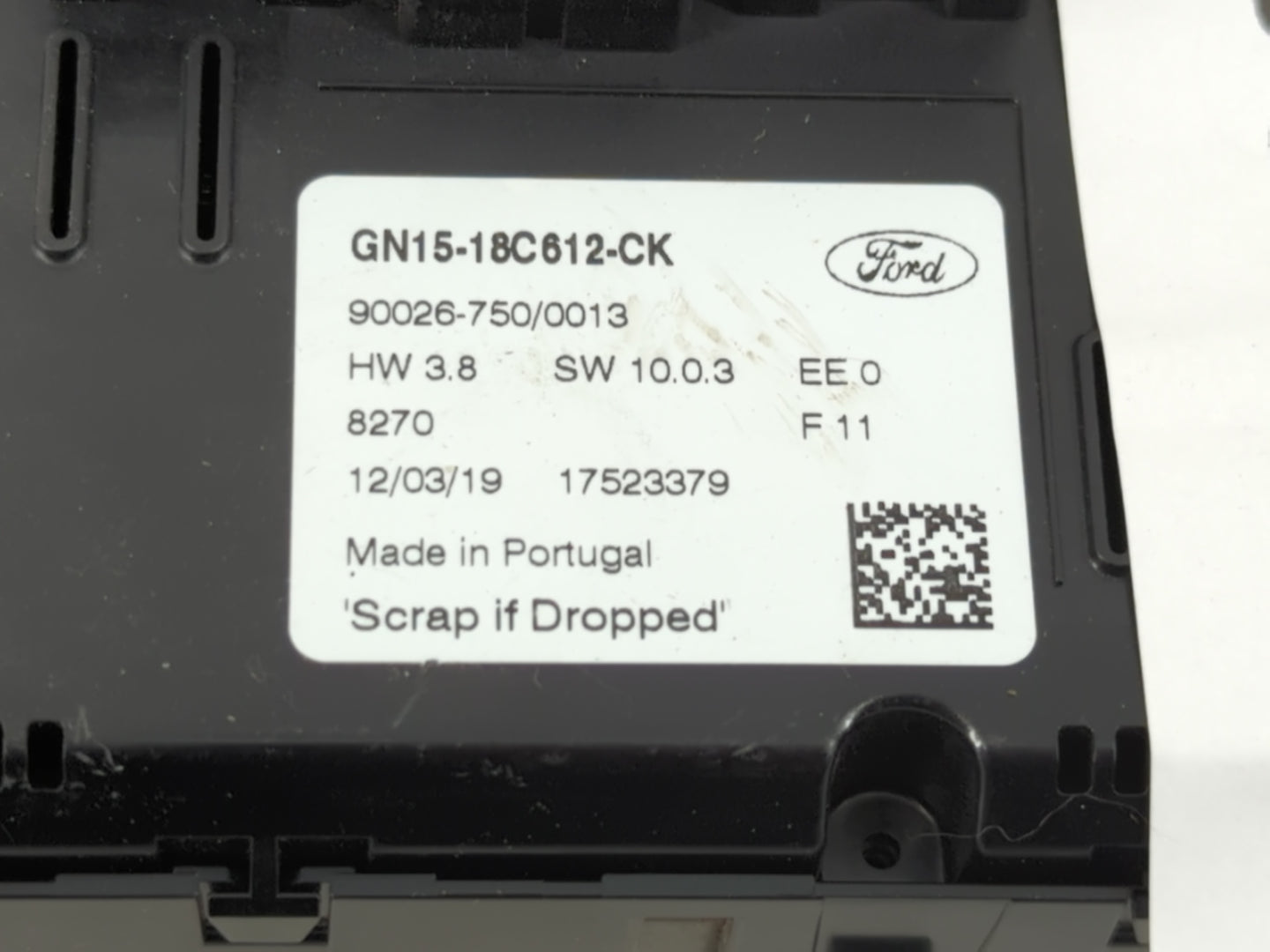 2018-2020 Ford Ecosport Climate Control Module Temperature AC/Heater Replacement P/N:GN15-18C612-CK Fits Fits 2018 2019 2020