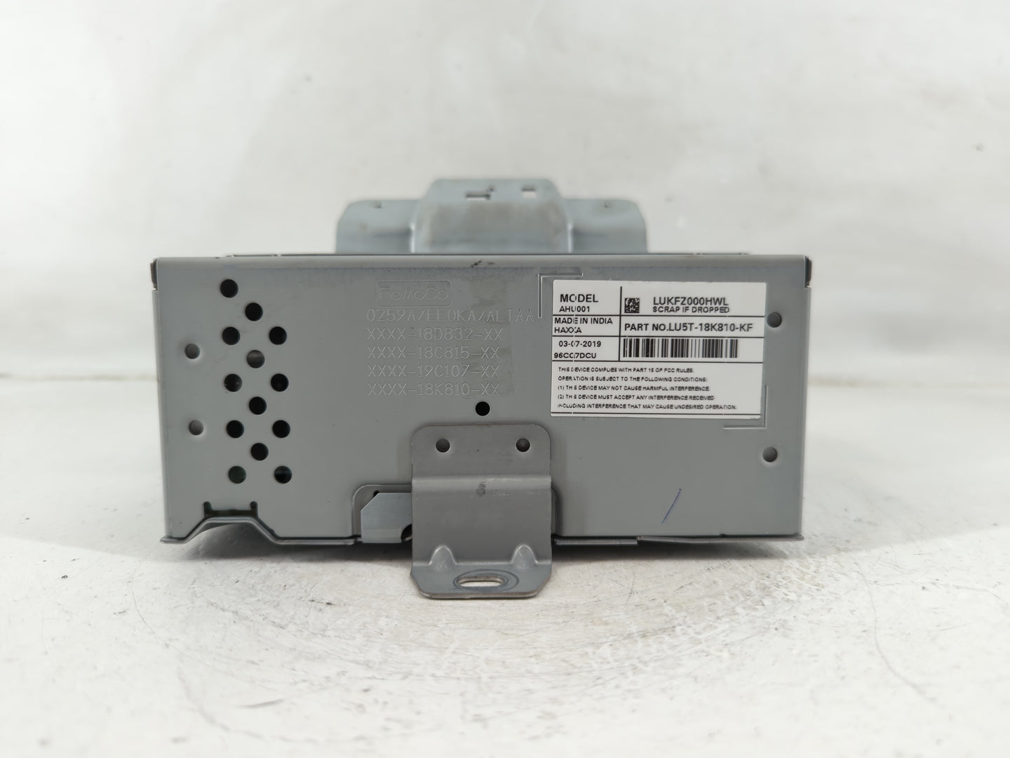 2020 Ford Ecosport Radio AM FM Cd Player Receiver Replacement P/N:LU5T-18K810-KF Fits OEM Used Auto Parts - Oemusedautoparts