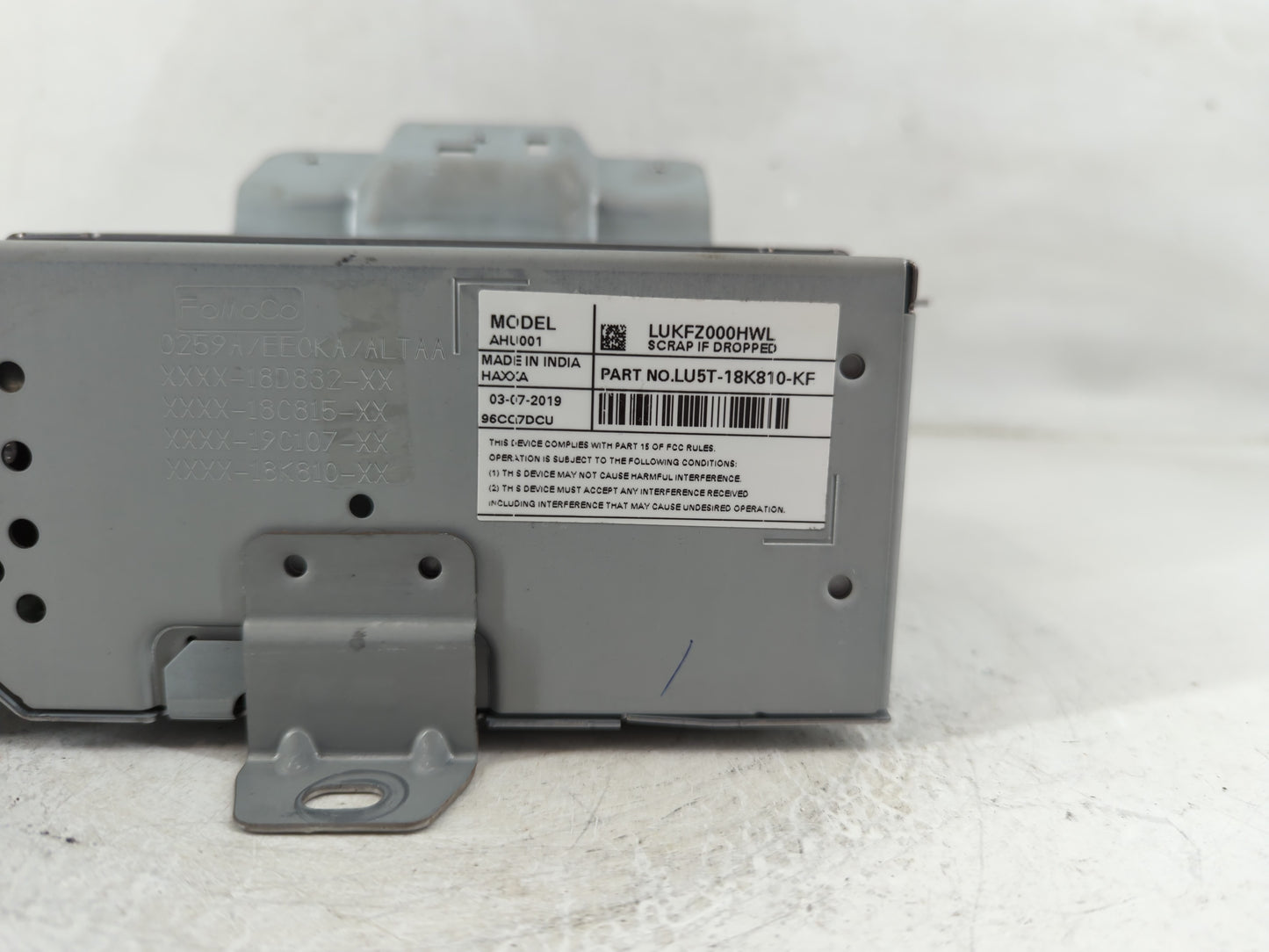 2020 Ford Ecosport Radio AM FM Cd Player Receiver Replacement P/N:LU5T-18K810-KF Fits OEM Used Auto Parts - Oemusedautoparts