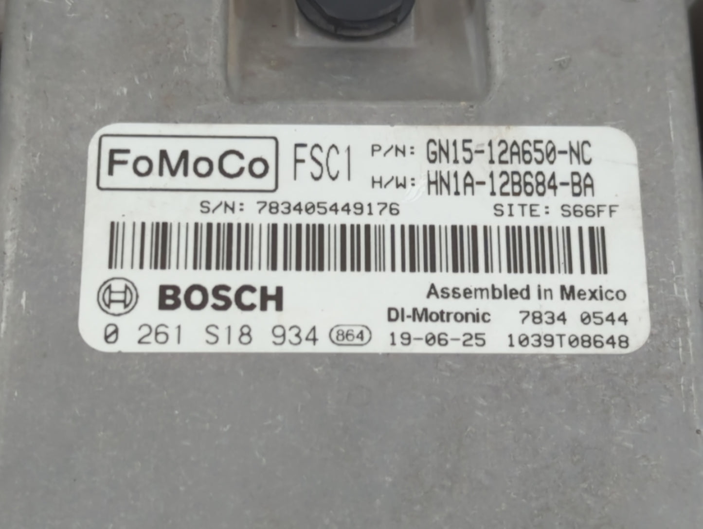 2018-2022 Ford Ecosport PCM Engine Control Computer ECU ECM PCU OEM P/N:HN1A-12B684-BA GN15-12A650-NC Fits OEM Used Auto Par