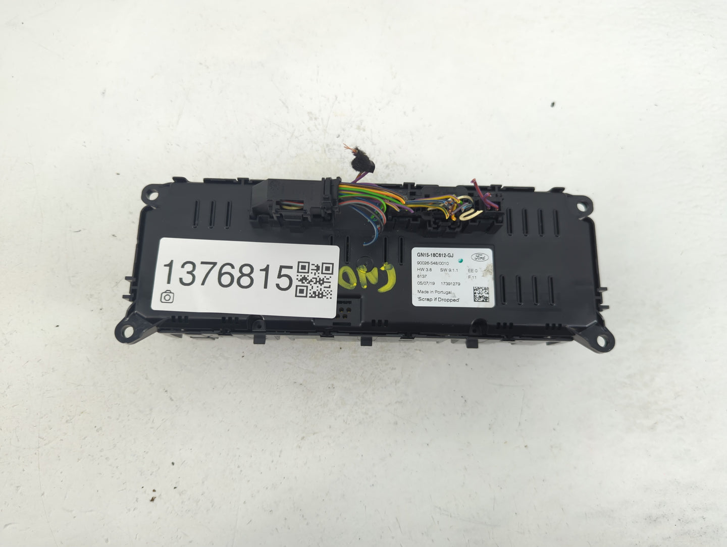 2018-2020 Ford Ecosport Climate Control Module Temperature AC/Heater Replacement P/N:GN15-18C612-GJ Fits Fits 2018 2019 2020