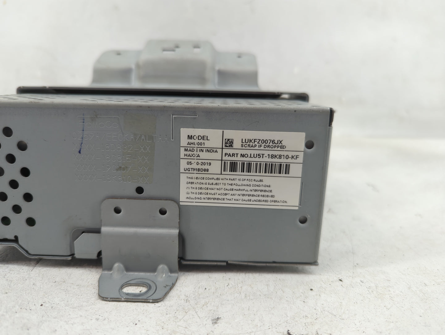 2020 Ford Ecosport Radio AM FM Cd Player Receiver Replacement P/N:LU5T-18K810-KF Fits OEM Used Auto Parts - Oemusedautoparts