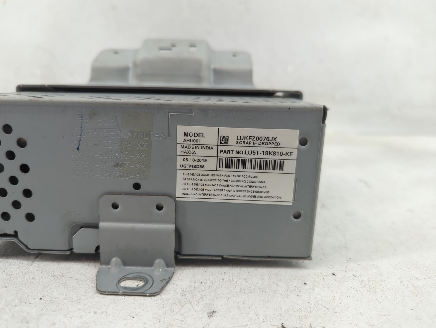 2020 Ford Ecosport Radio AM FM Cd Player Receiver Replacement P/N:LU5T-18K810-KF Fits OEM Used Auto Parts - Oemusedautoparts
