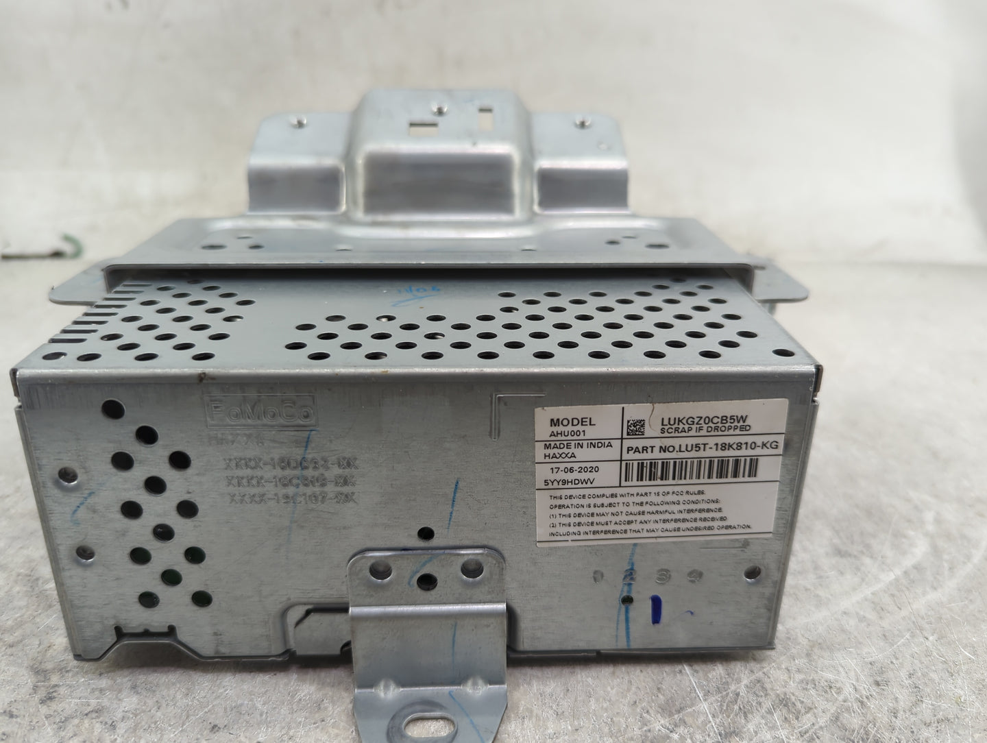 2020 Ford Ecosport Radio AM FM Cd Player Receiver Replacement P/N:LU5T-18K80-KG Fits OEM Used Auto Parts - Oemusedautoparts1