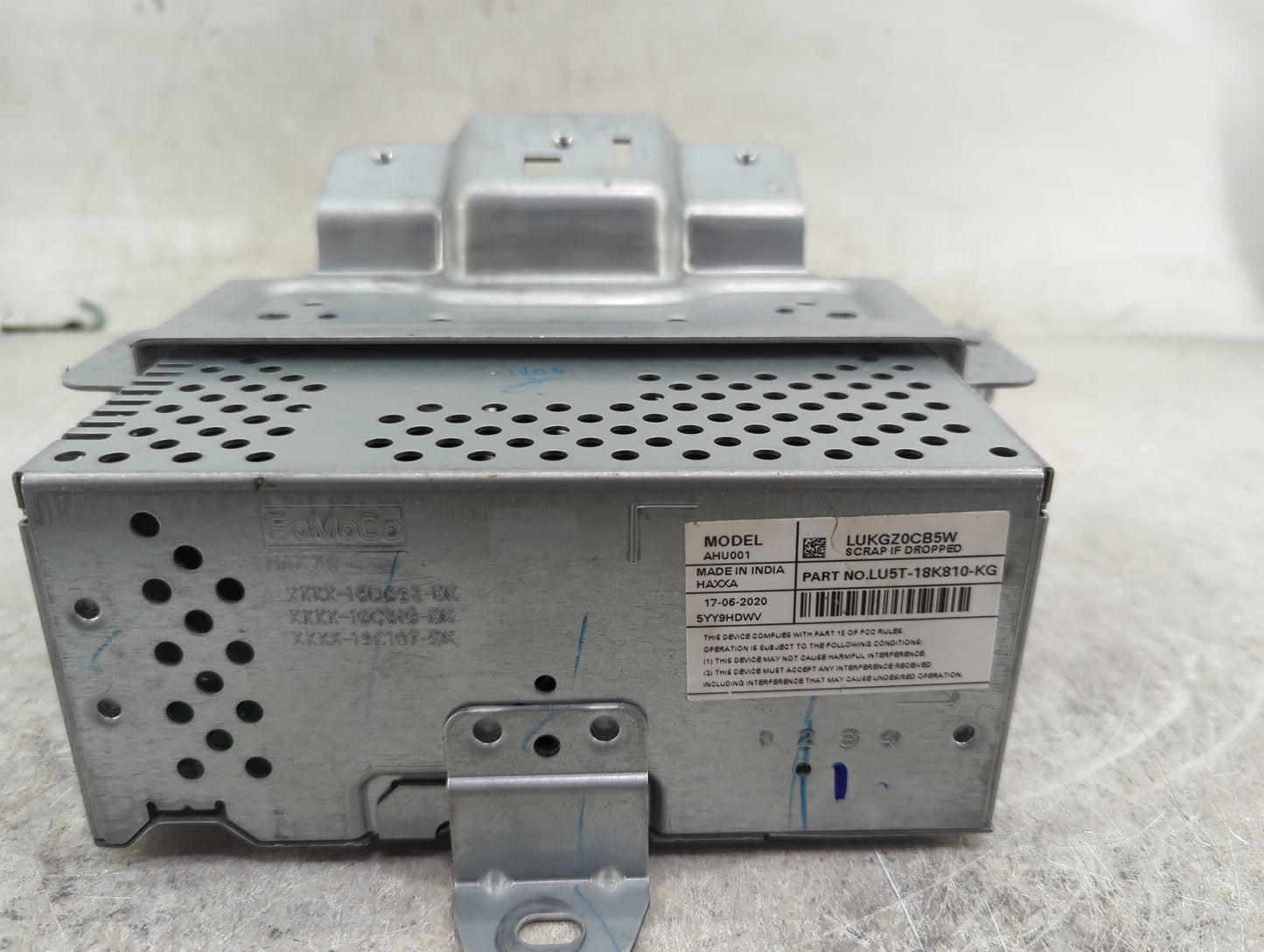 2020 Ford Ecosport Radio AM FM Cd Player Receiver Replacement P/N:LU5T-18K80-KG Fits OEM Used Auto Parts - Oemusedautoparts1