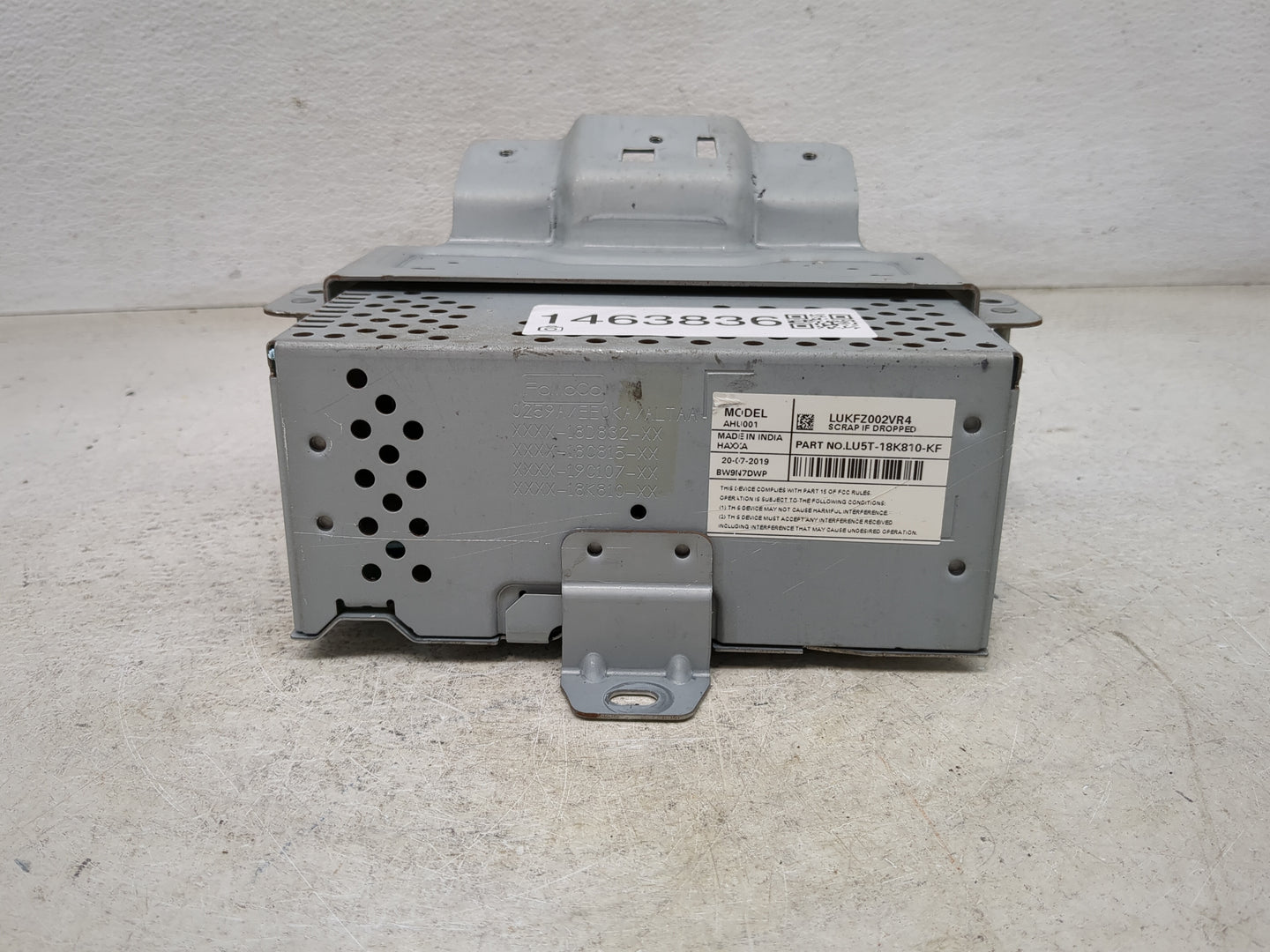 2020 Ford Ecosport Radio AM FM Cd Player Receiver Replacement P/N:LU5T-18K810-KF LUKFZ002VR4, AHU001 Fits OEM Used Auto Part