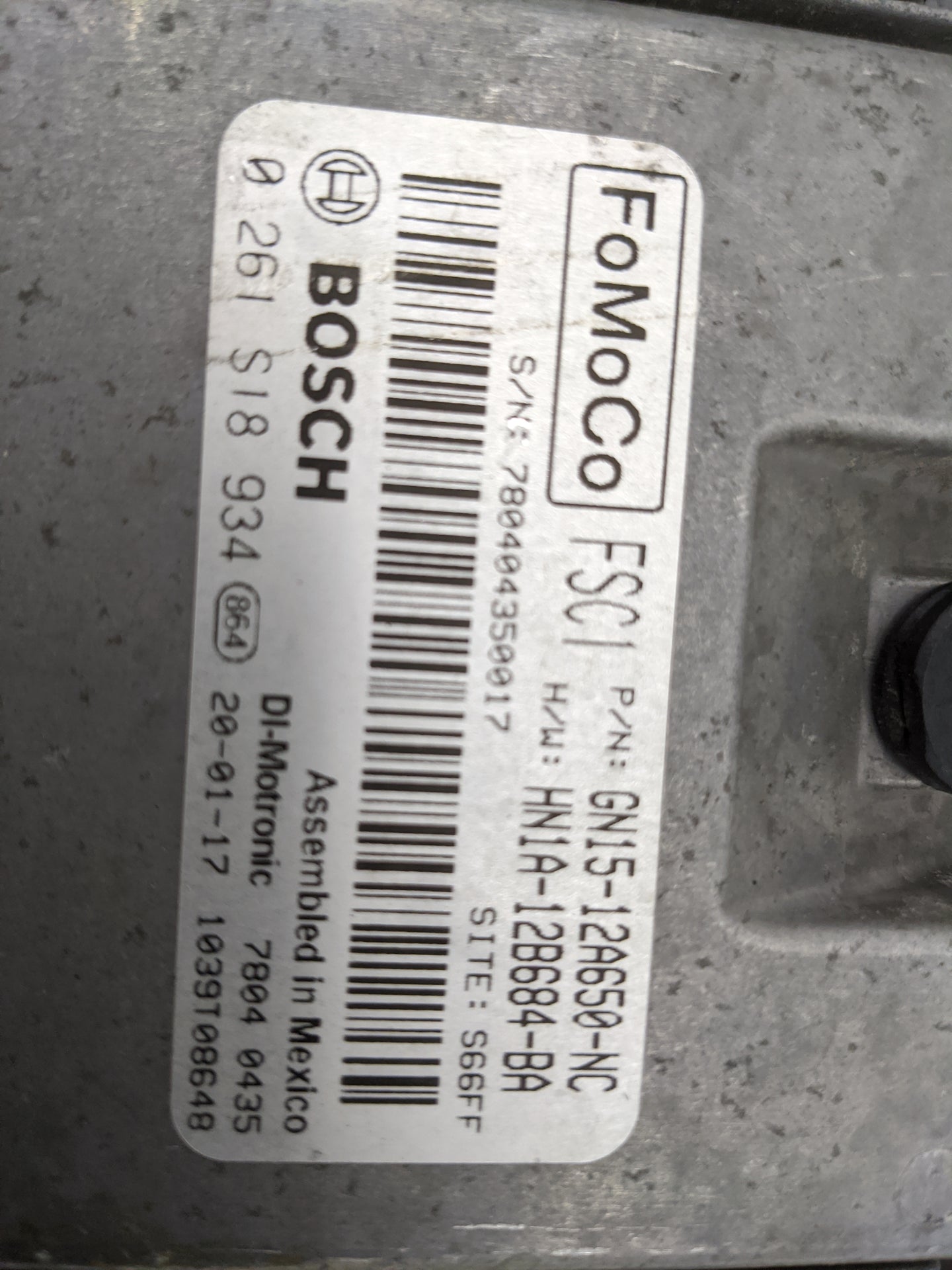 2018-2022 Ford Ecosport PCM Engine Control Computer ECU ECM PCU OEM P/N:GN15-12A650-NC HN1A-12B684-BA Fits OEM Used Auto Par