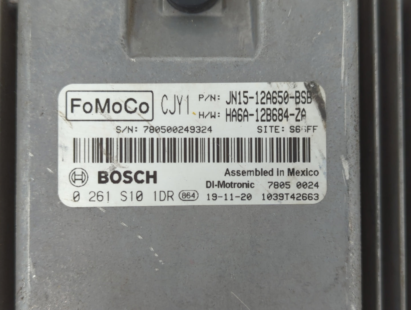 2018 Ford Ecosport PCM Engine Control Computer ECU ECM PCU OEM P/N:JN15-12A650-BSA 0 261 S22 383, GN15-12A650-AGB Fits OEM U