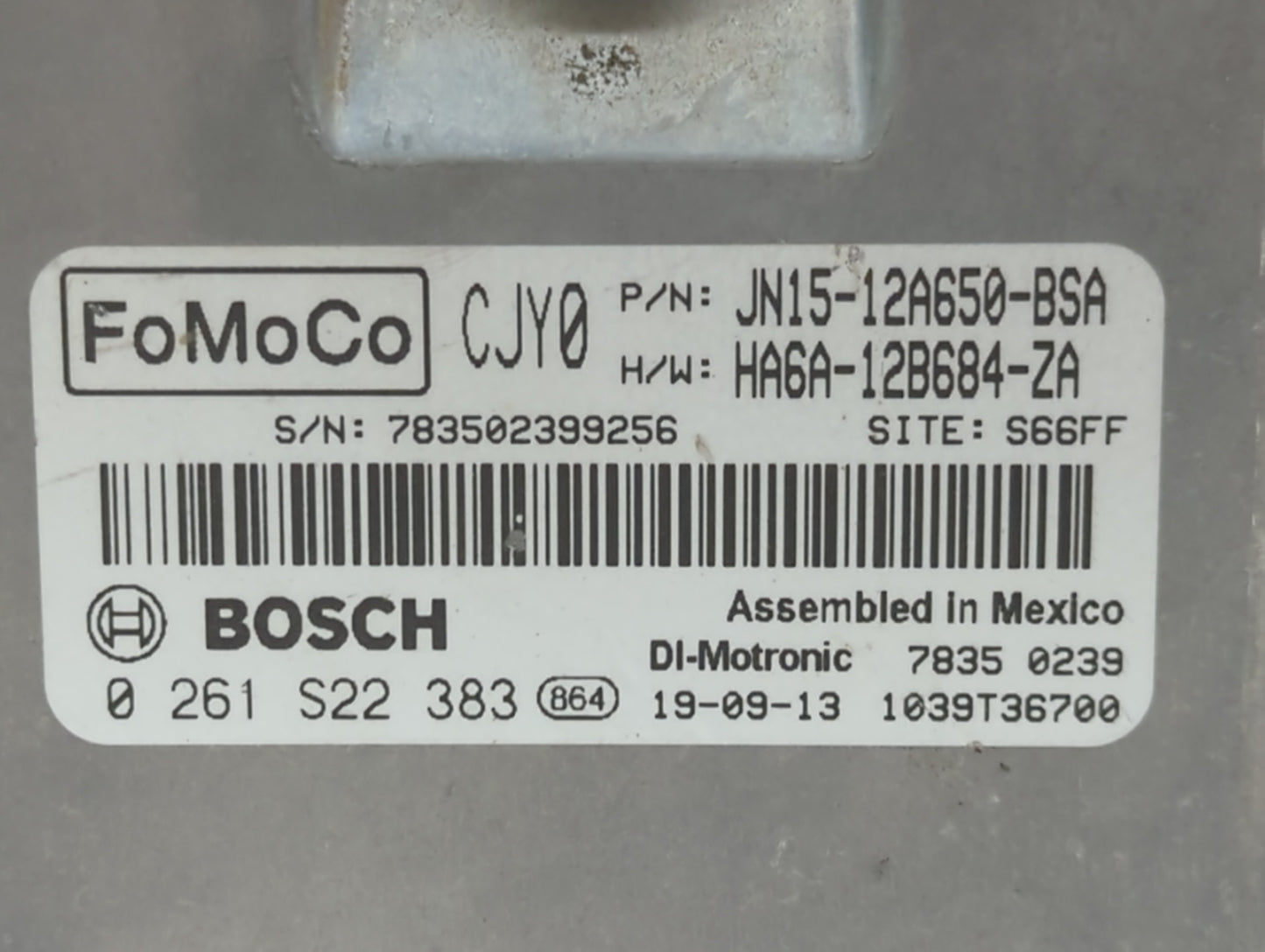 2018-2021 Ford Ecosport PCM Engine Control Computer ECU ECM PCU OEM P/N:JN15-12A650-BSA GN15-12A650-AGB Fits OEM Used Auto P