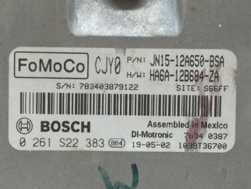 2018-2021 Ford Ecosport PCM Engine Control Computer ECU ECM PCU OEM P/N:CU5T-14A624-BA Fits Fits 2018 2019 2020 2021 OEM Used Auto Parts