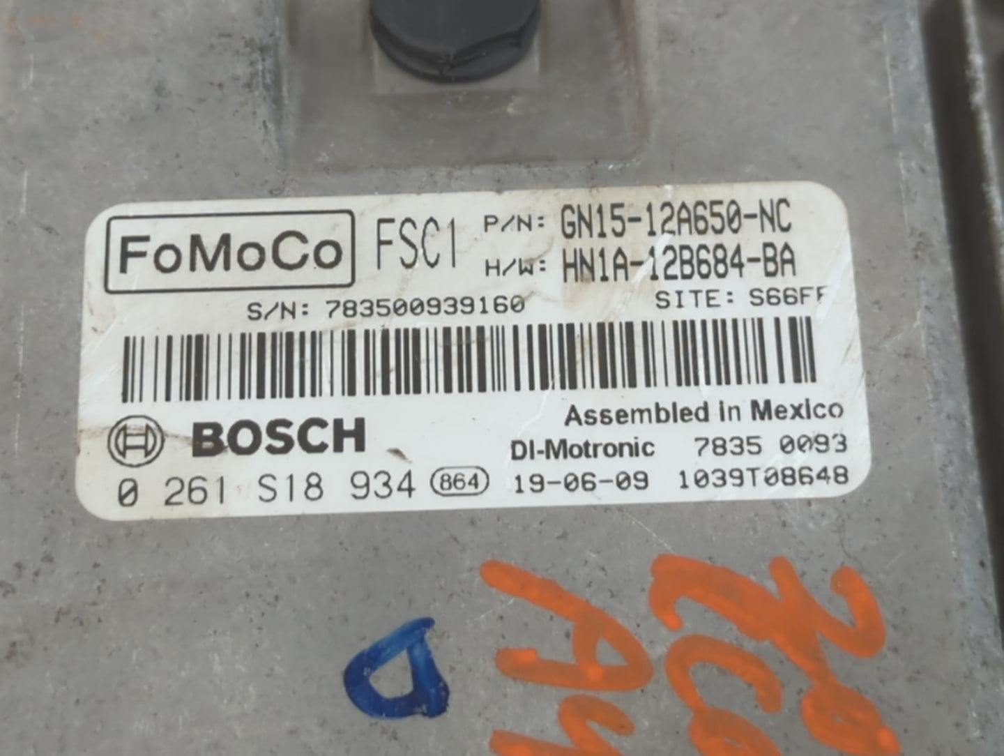 2018-2022 Ford Ecosport PCM Engine Control Computer ECU ECM PCU OEM P/N:HN1A-12B684-BA GN15-12A650-NC Fits OEM Used Auto Par