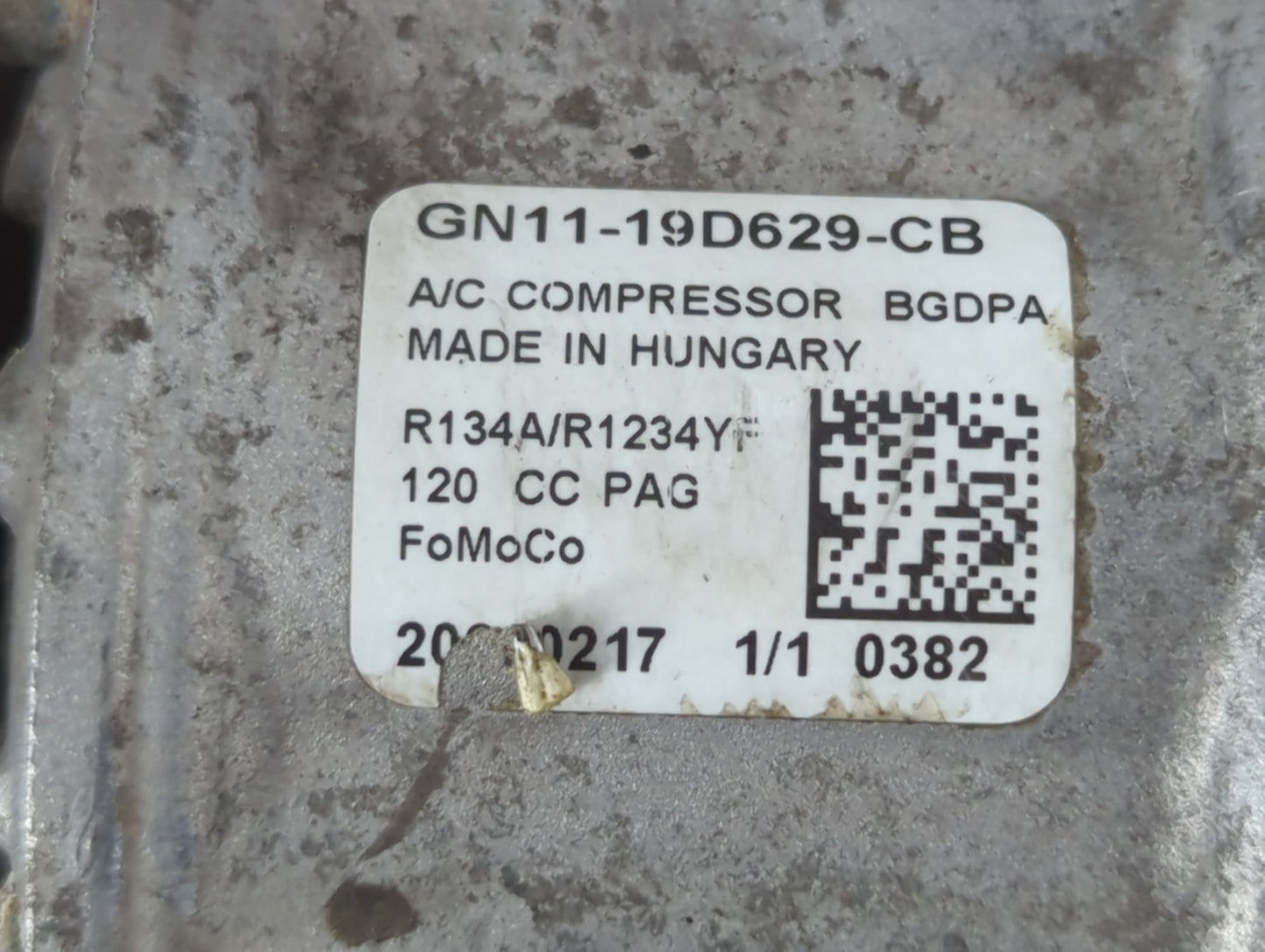 2018-2022 Ford Ecosport Air Conditioning A/c Ac Compressor Oem - Oemusedautoparts1.com