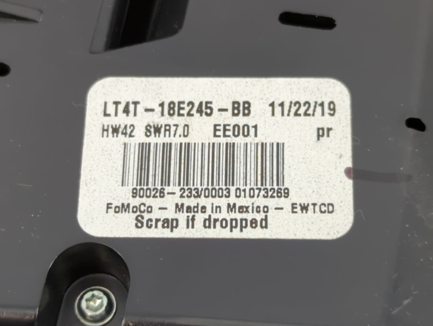 2019-2020 Ford Edge Radio AM FM Cd Player Receiver Replacement P/N:LT4T-18E245-BB Fits Fits 2019 2020 OEM Used Auto Parts - 