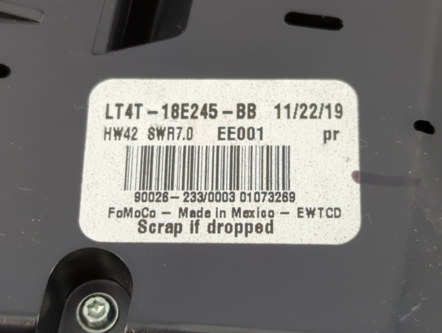 2019-2020 Ford Edge Radio AM FM Cd Player Receiver Replacement P/N:LT4T-18E245-BB Fits Fits 2019 2020 OEM Used Auto Parts - 
