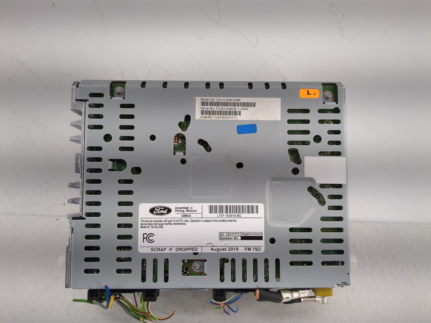 2020 Ford Edge Radio AM FM Cd Player Receiver Replacement P/N:LT4T-18D818-BC Fits OEM Used Auto Parts - Oemusedautoparts1.co
