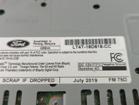 2020 Ford Edge Radio AM FM Cd Player Receiver Replacement P/N:LT4T-18D818-CC Fits OEM Used Auto Parts - Oemusedautoparts1.co