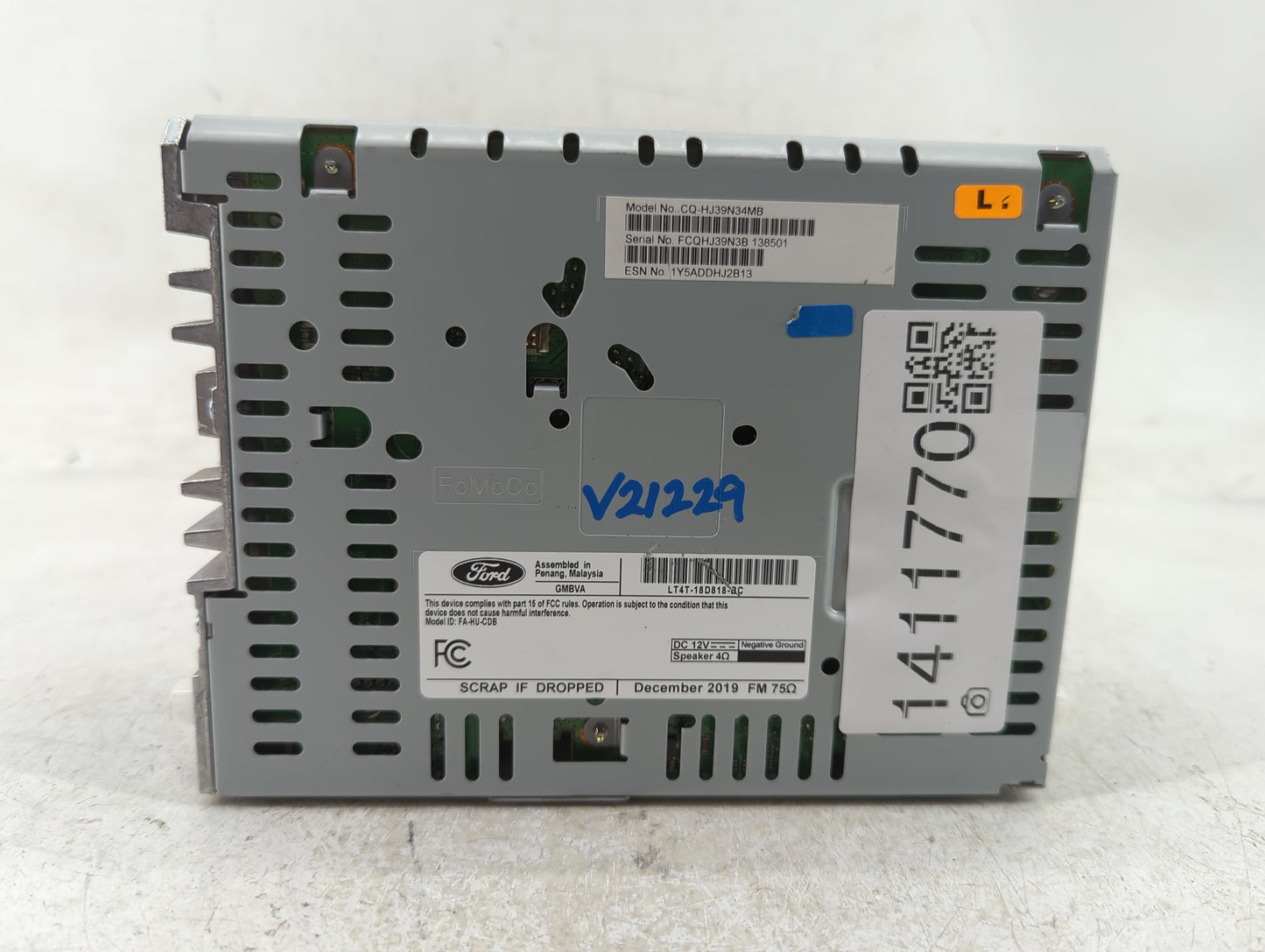 2020 Ford Edge Radio AM FM Cd Player Receiver Replacement P/N:LT4T-18D818-BC Fits OEM Used Auto Parts - Oemusedautoparts1.co