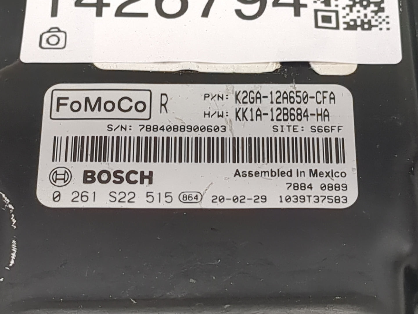 2020 Ford Edge PCM Engine Control Computer ECU ECM PCU OEM P/N:K2GA-12A650-CFA KK1A-12B684-HA, 0261S22515 Fits Fits 2021 202