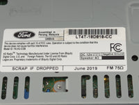 2020 Ford Edge Radio AM FM Cd Player Receiver Replacement P/N:LT4T-18D818-CC FA-HU-CDB Fits OEM Used Auto Parts - Oemusedaut