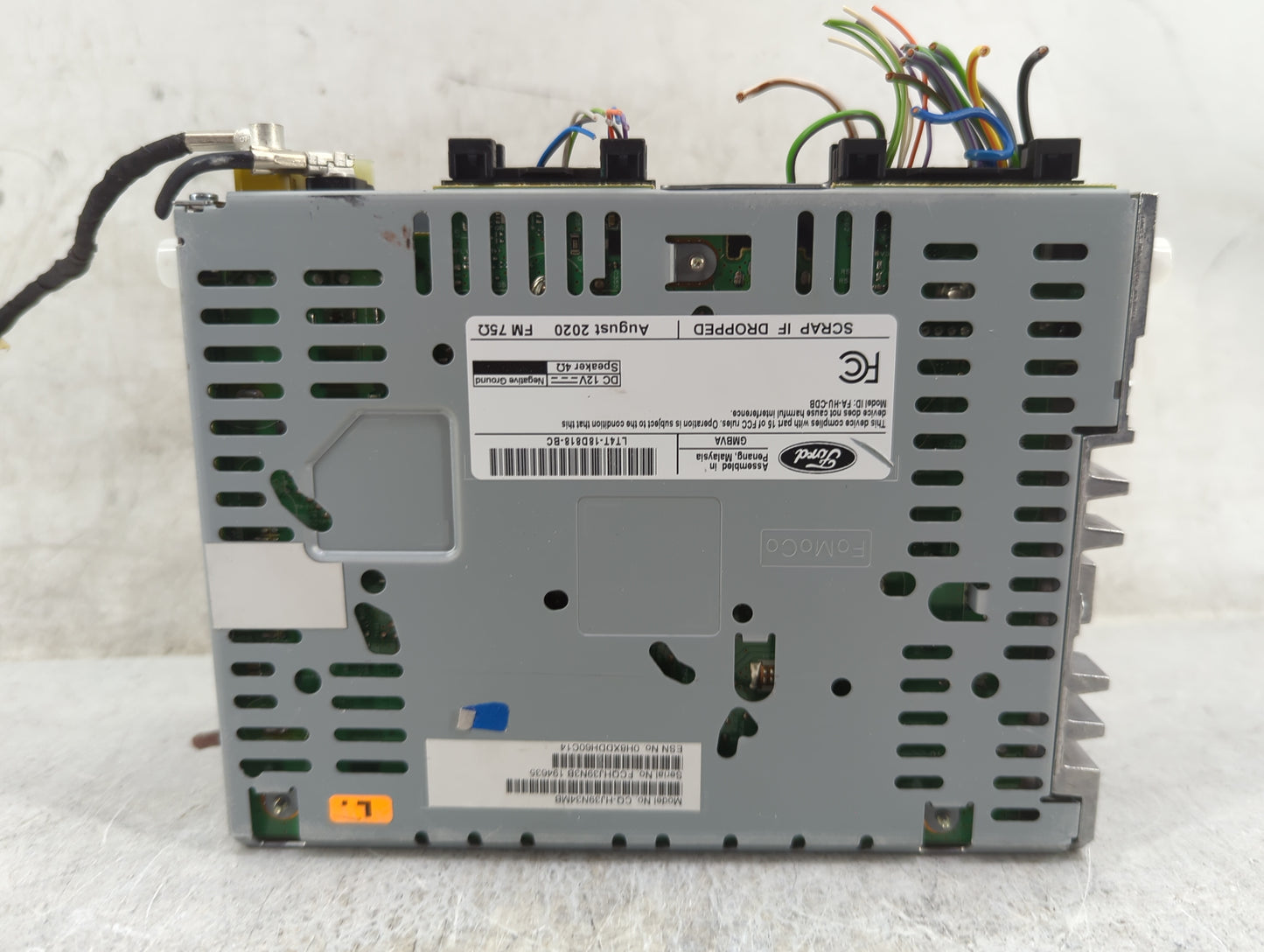 2020 Ford Edge Radio AM FM Cd Player Receiver Replacement P/N:LT4T-18D818-BC GN1T-HU39N54M4 Fits OEM Used Auto Parts - Oemus