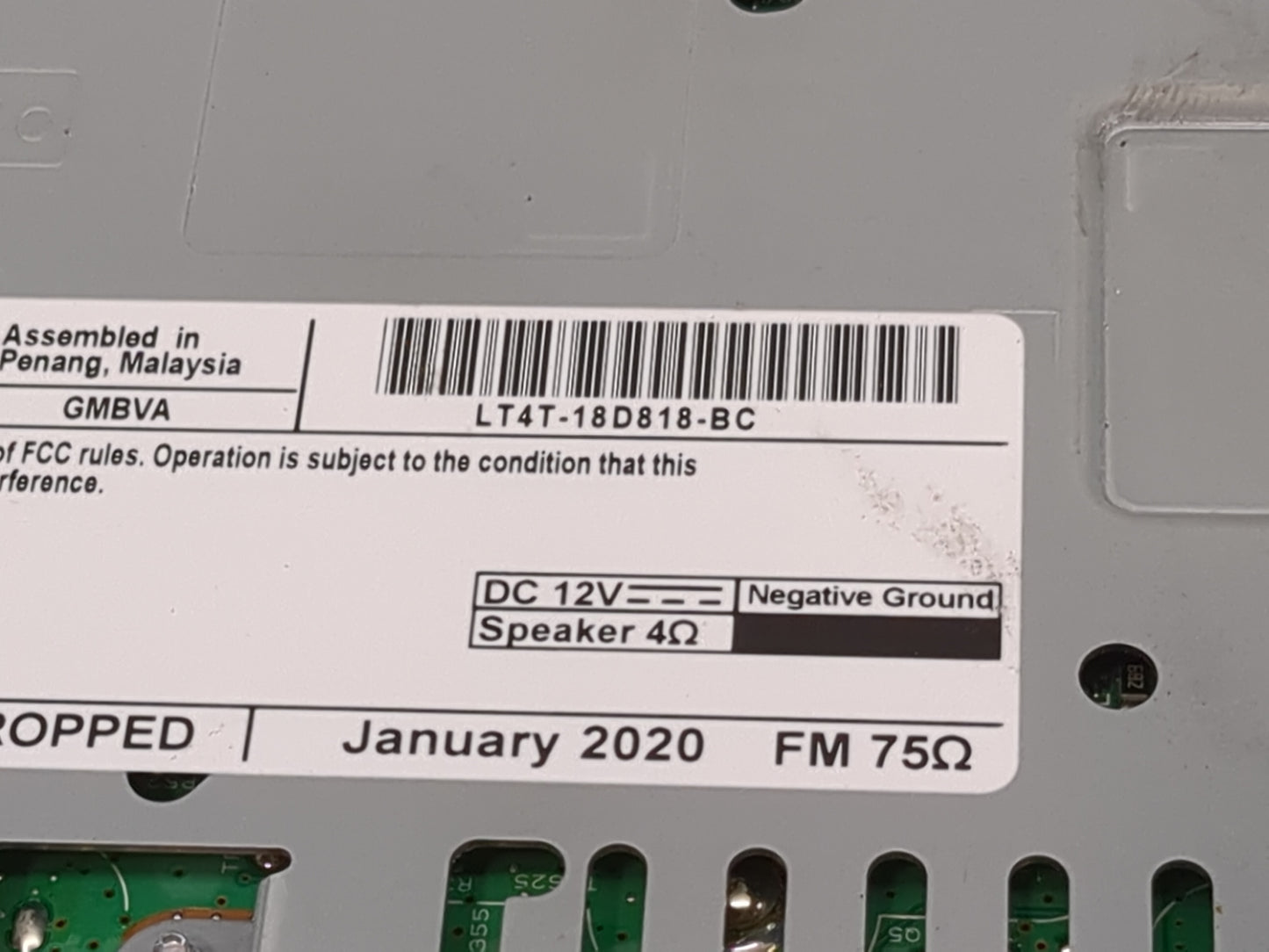 2020 Ford Edge Radio AM FM Cd Player Receiver Replacement P/N:LT4T-18D818-BC Fits OEM Used Auto Parts - Oemusedautoparts1.co