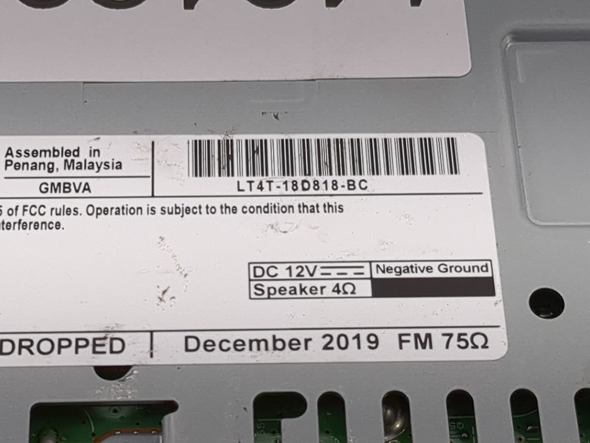 2020 Ford Edge Radio AM FM Cd Player Receiver Replacement P/N:LT4T-18D818-BC GMBVA Fits OEM Used Auto Parts - Oemusedautopar