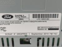 2020 Ford Edge Radio AM FM Cd Player Receiver Replacement P/N:LT4T-18D818-BC Fits OEM Used Auto Parts - Oemusedautoparts1.co