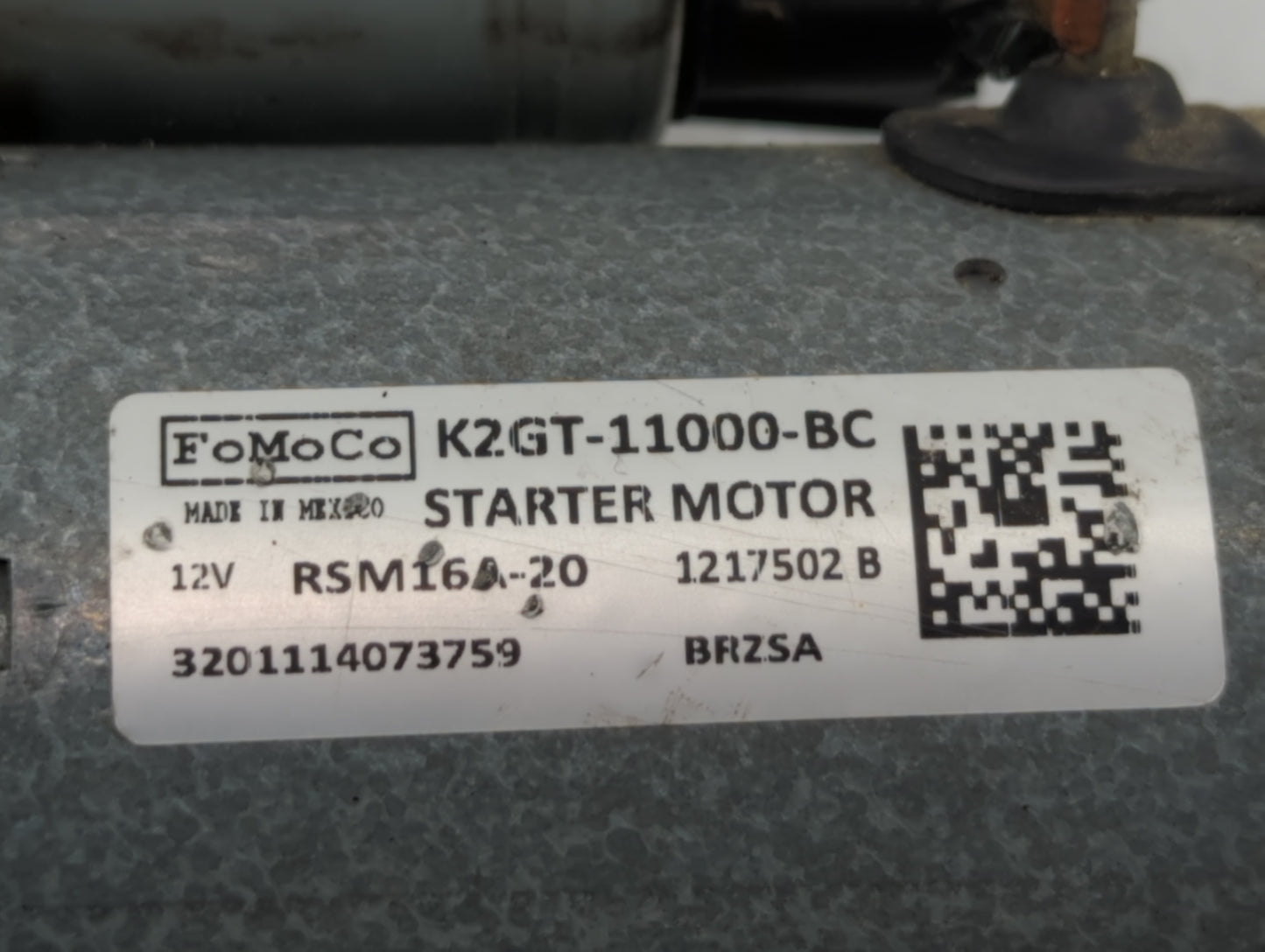 2019-2020 Ford Edge Car Starter Motor Solenoid OEM P/N:K2GT-11000-BC Fits Fits 2019 2020 2021 2022 OEM Used Auto Parts - Oem