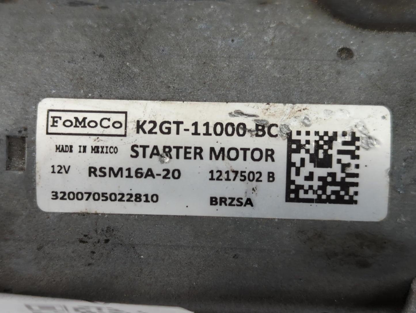 2019-2020 Ford Edge Car Starter Motor Solenoid OEM P/N:RSM16A-20 11000-BC Fits Fits 2019 2020 2021 2022 OEM Used Auto Parts 