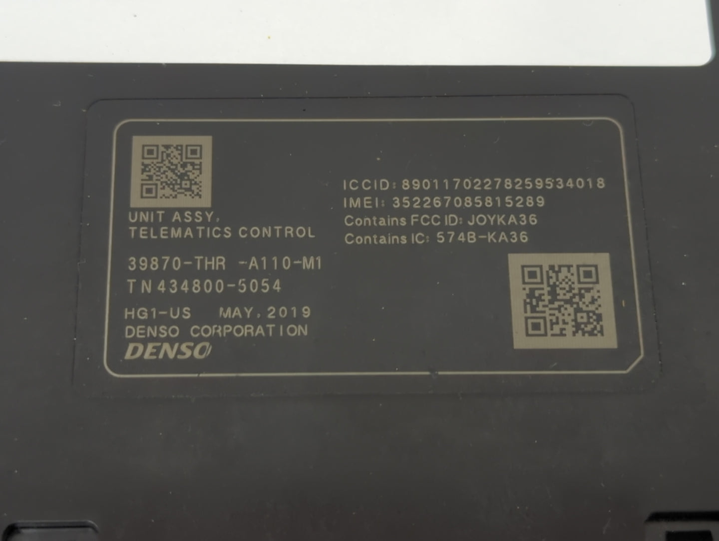 2020 Ford Elite Telematics Control Module 39870-thr-a110-m1|574b-ka36 - Oemusedautoparts1.com