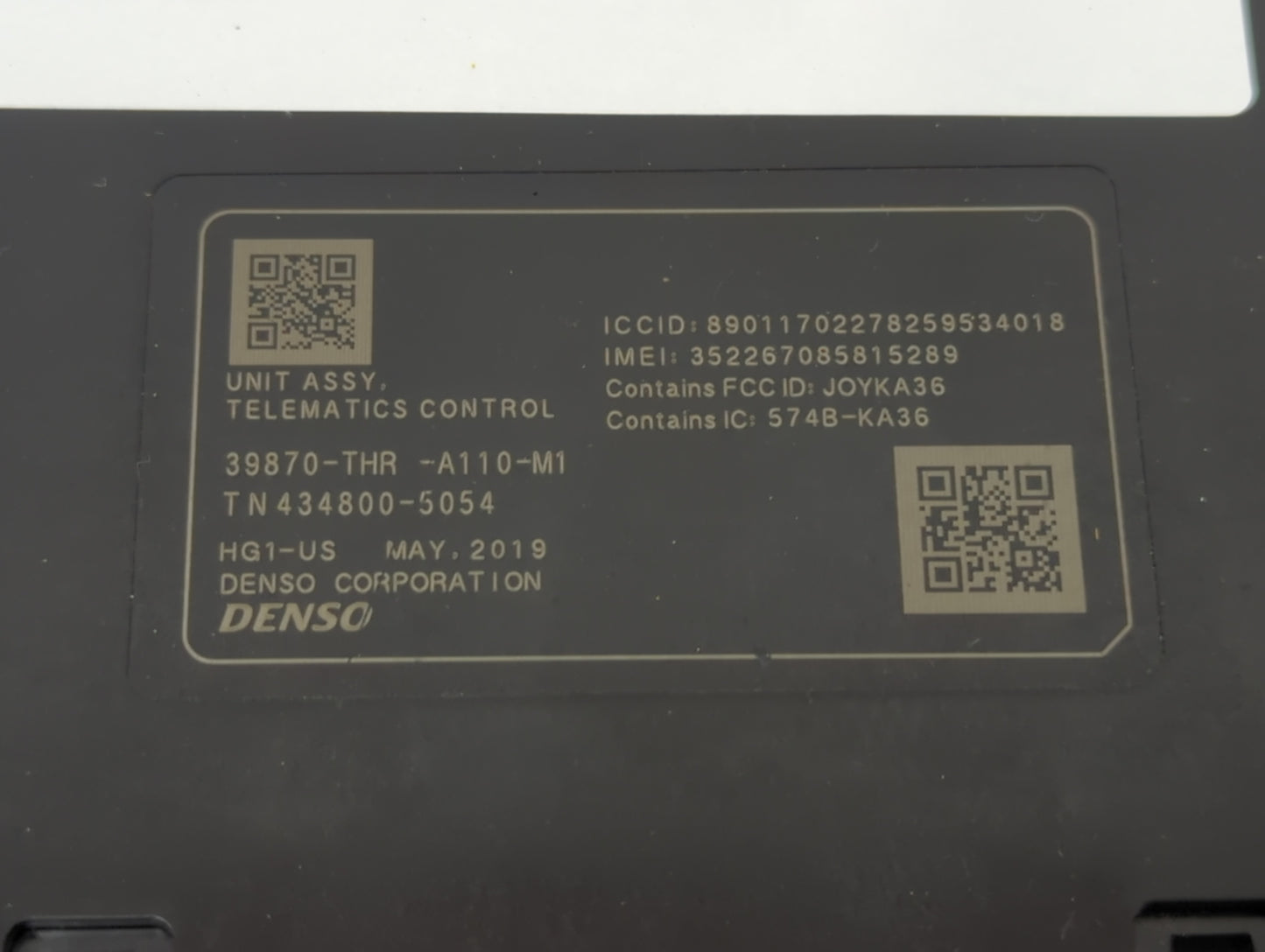 2020 Ford Elite Telematics Control Module 39870-thr-a110-m1|574b-ka36 - Oemusedautoparts1.com