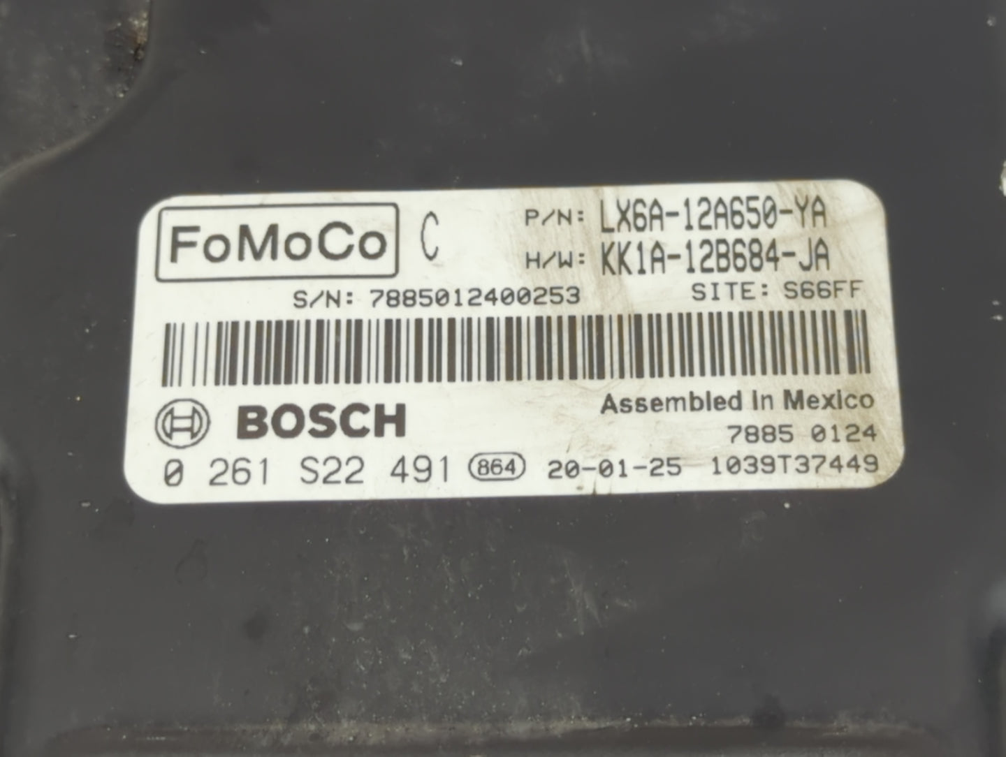 2020-2022 Ford Escape PCM Engine Control Computer ECU ECM PCU OEM P/N:LX6A-12A650-YA 0 261 S22 491 Fits Fits 2020 2021 2022 