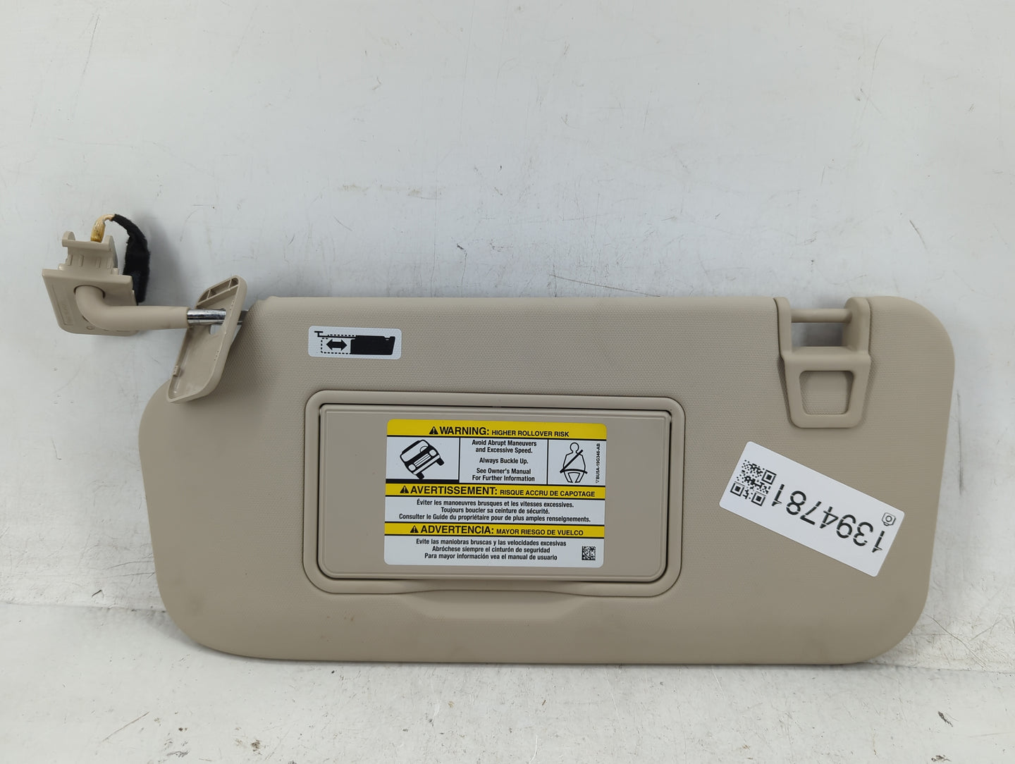 2020 Ford Escape Sun Visor Shade Replacement Driver Left Mirror Fits OEM Used Auto Parts - Oemusedautoparts1.com