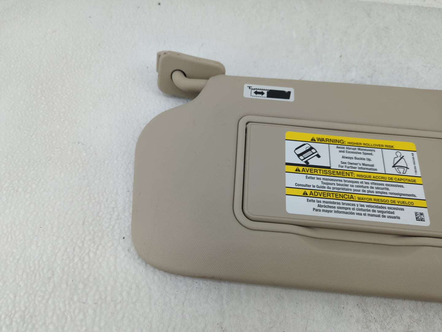 2020 Ford Escape Sun Visor Shade Replacement Driver Left Mirror Fits OEM Used Auto Parts - Oemusedautoparts1.com