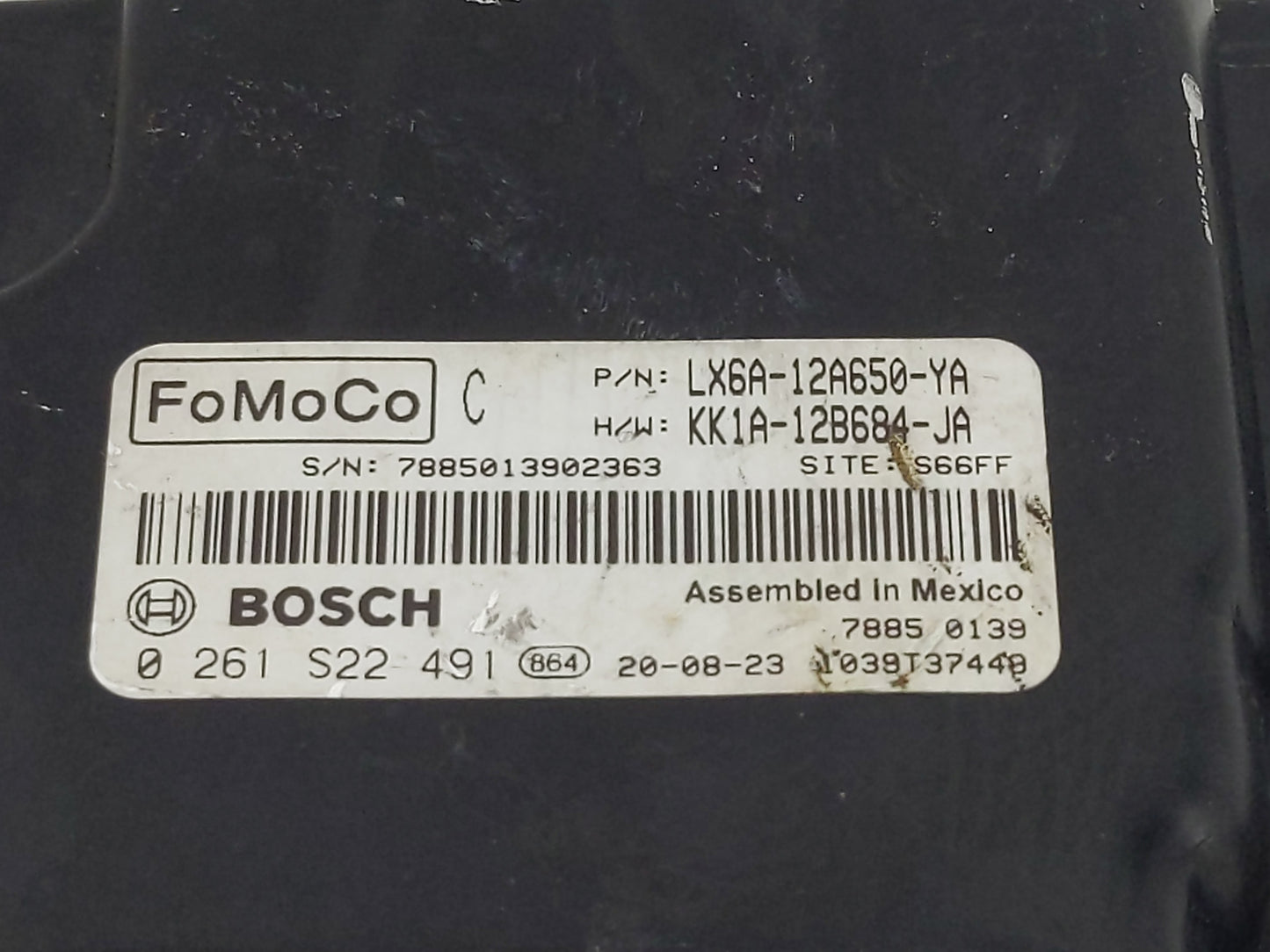 2020-2022 Ford Escape PCM Engine Control Computer ECU ECM PCU OEM P/N:LX6A-12A650-YA 0 261 S22 491 Fits Fits 2020 2021 2022 