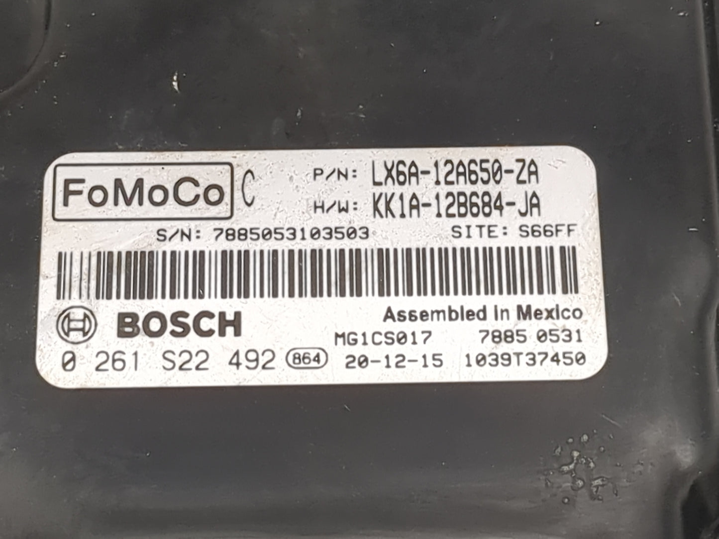 2020-2022 Ford Escape PCM Engine Control Computer ECU ECM PCU OEM P/N:KK1A-12B684-JA LX6A-12A650-ZA Fits Fits 2020 2021 2022
