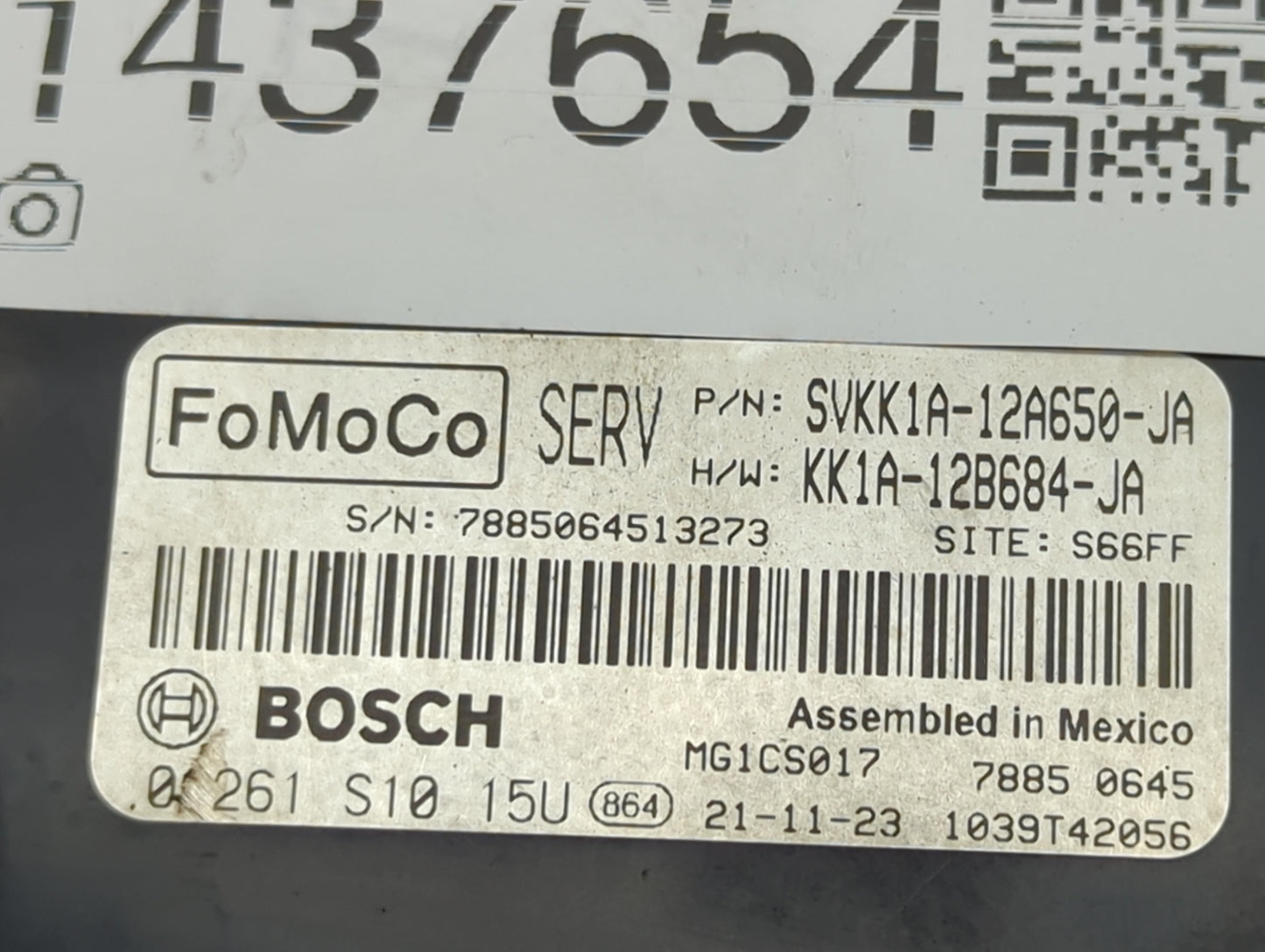 2020-2022 Ford Escape PCM Engine Control Computer ECU ECM PCU OEM P/N:SVKK1A-12A650-JA KK1A-12B684-JA Fits Fits 2020 2021 20