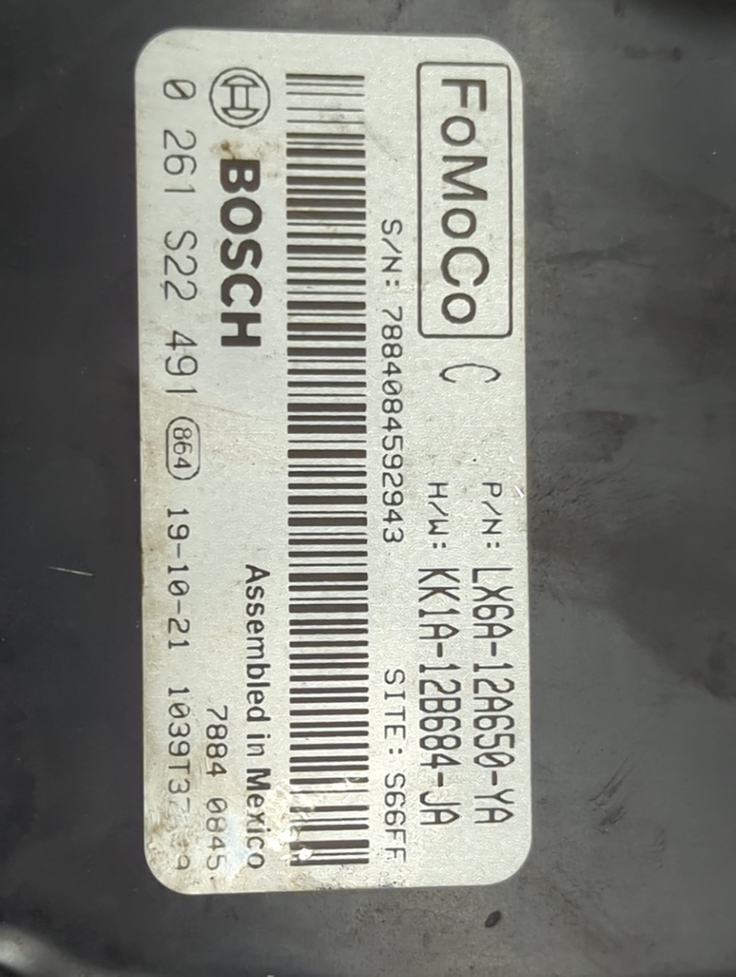 2020-2022 Ford Escape PCM Engine Control Computer ECU ECM PCU OEM P/N:LX6A-12A650-YA KK1A-12B684-JA Fits Fits 2020 2021 2022
