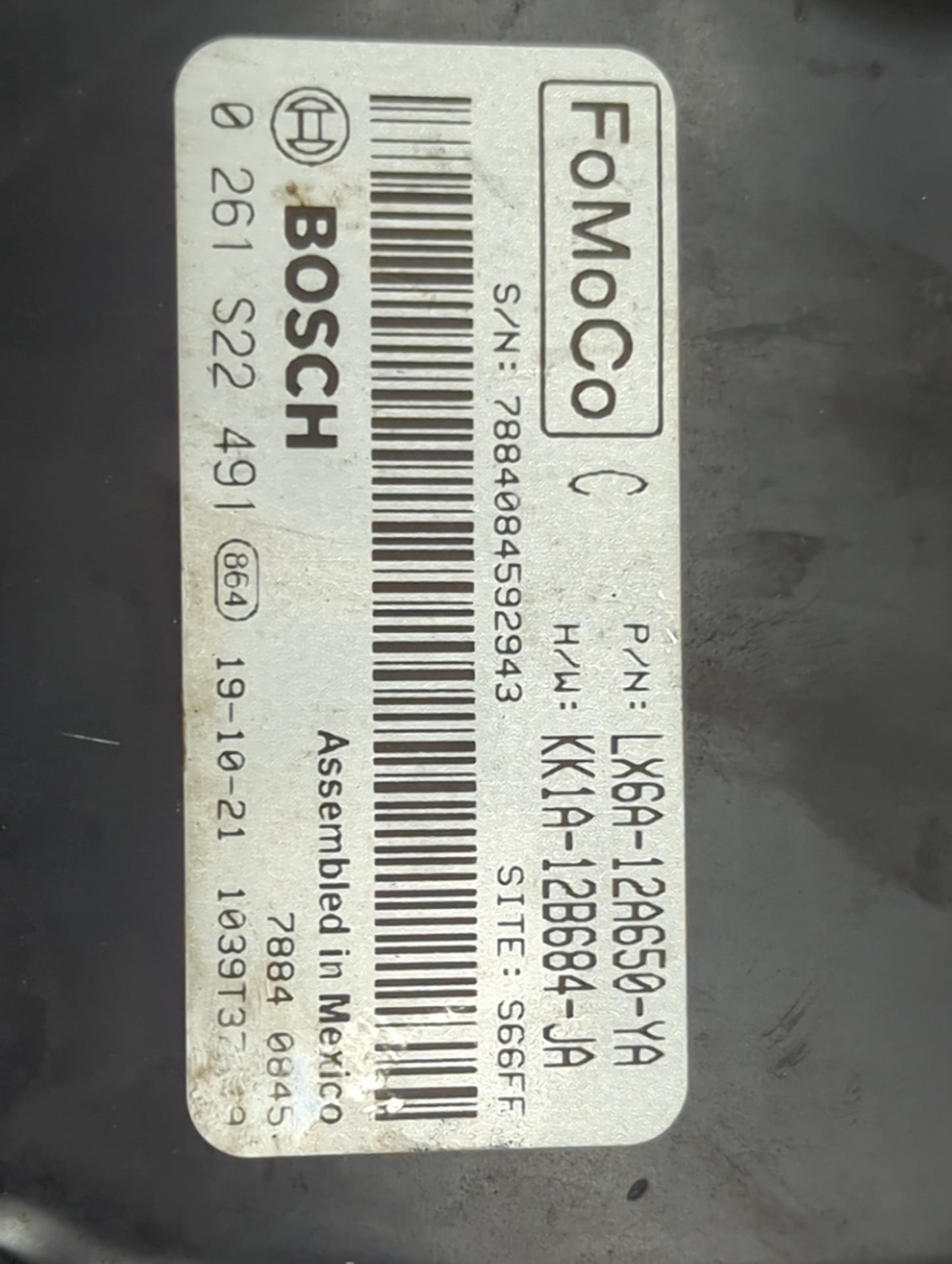 2020-2022 Ford Escape PCM Engine Control Computer ECU ECM PCU OEM P/N:LX6A-12A650-YA KK1A-12B684-JA Fits Fits 2020 2021 2022