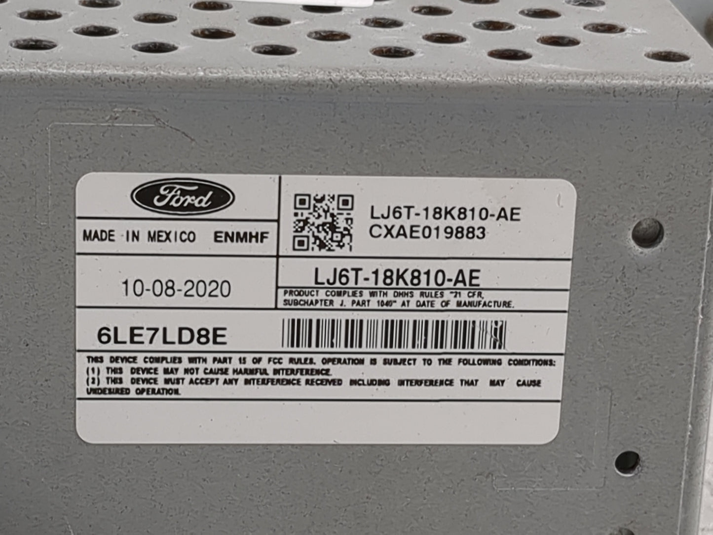 2020 Ford Escape Radio AM FM Cd Player Receiver Replacement P/N:LJ6T-18K810-AE CXAE019883, 6LE7LD8E Fits OEM Used Auto Parts
