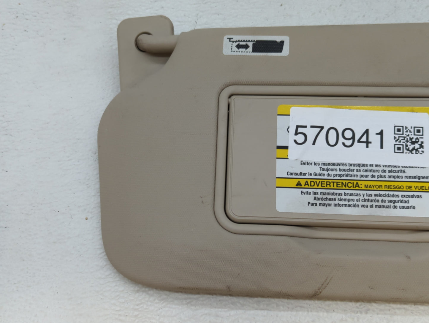 2020 Ford Escape Sun Visor Shade Replacement Driver Left Mirror Fits OEM Used Auto Parts - Oemusedautoparts1.com