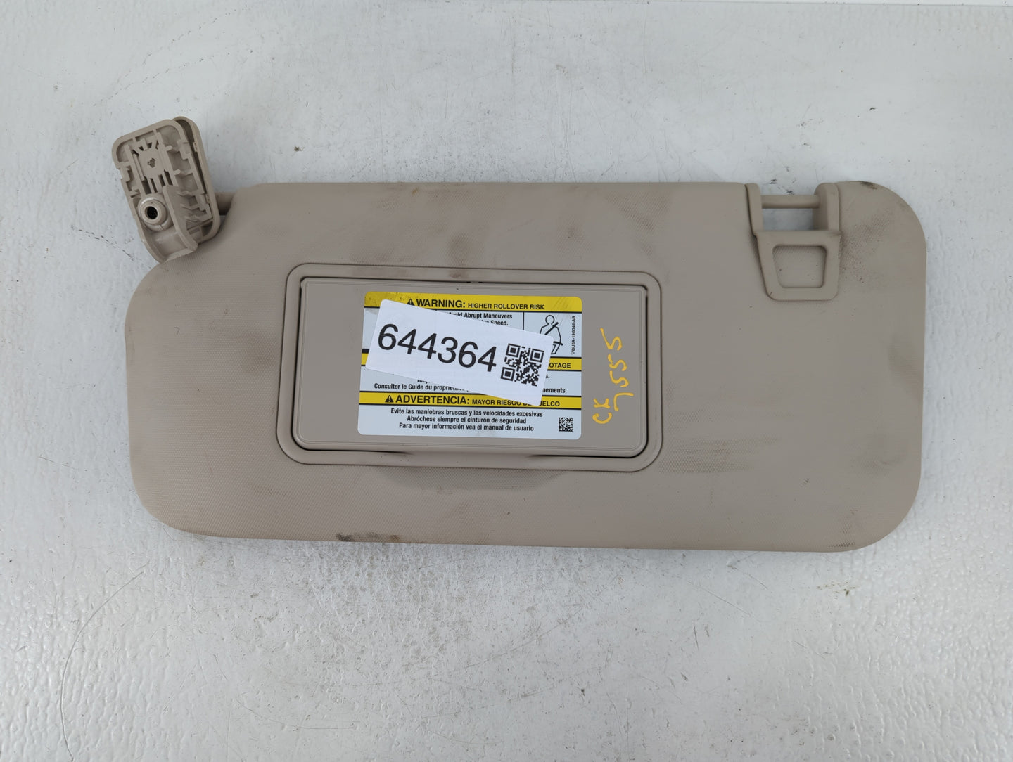 2020 Ford Escape Sun Visor Shade Replacement Driver Left Mirror Fits OEM Used Auto Parts - Oemusedautoparts1.com