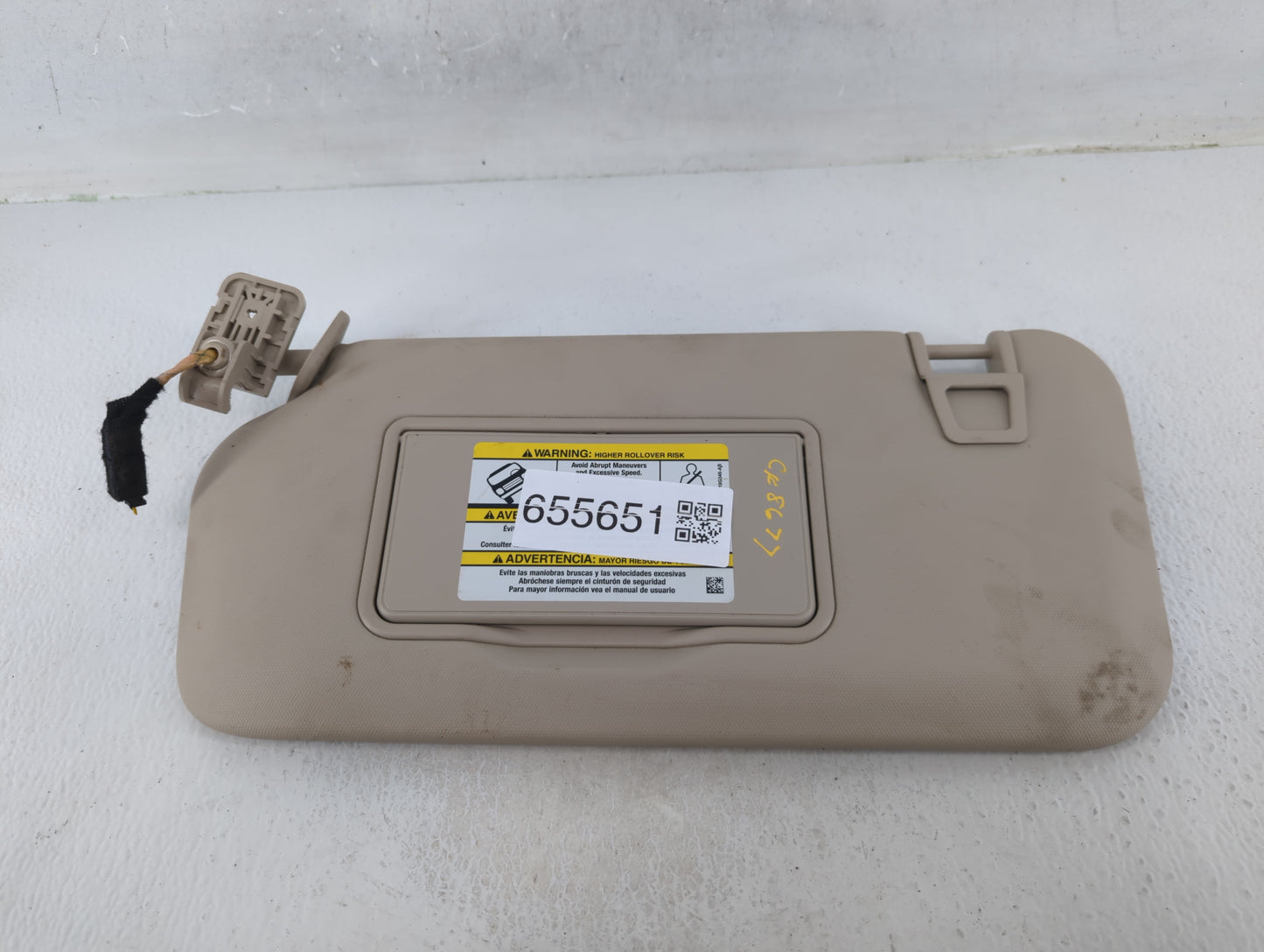 2020 Ford Escape Sun Visor Shade Replacement Driver Left Mirror Fits OEM Used Auto Parts - Oemusedautoparts1.com